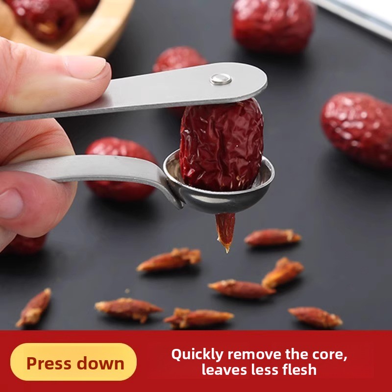 Home Cooking Utensils - Stainless Steel Date Pit Remover Tool