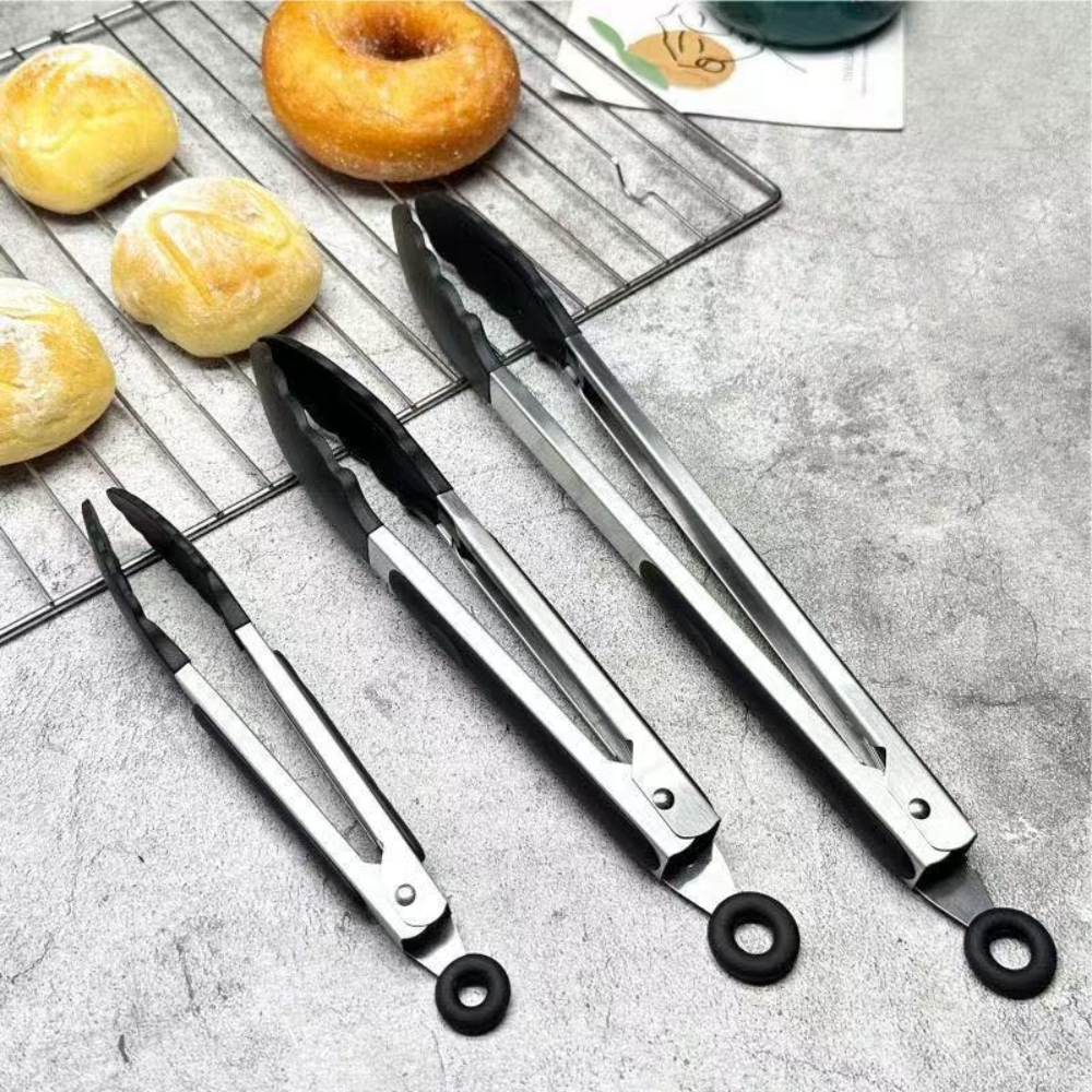 Home Cooking Cookbook - Multi-Size Lock Kitchen Tongs 7/9/12Inch Silicone