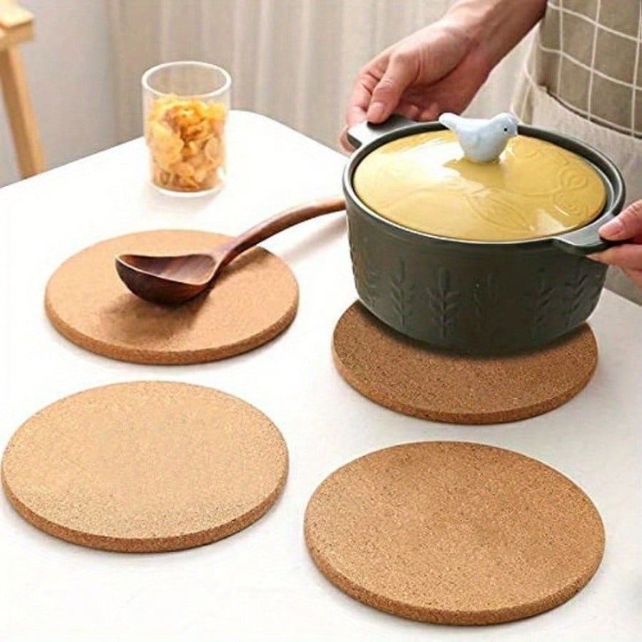 1pc Thick Round Soft Cork Triv - Home Cooking Utensils incelemesi ve fiyatı