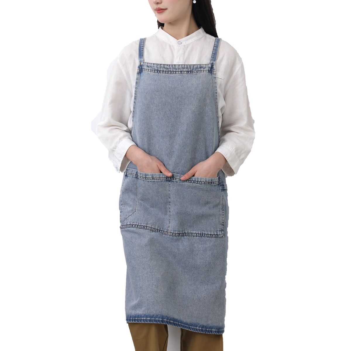 Denim Apron Cotton Korean Canv - Home Cooking Work incelemesi ve fiyatı