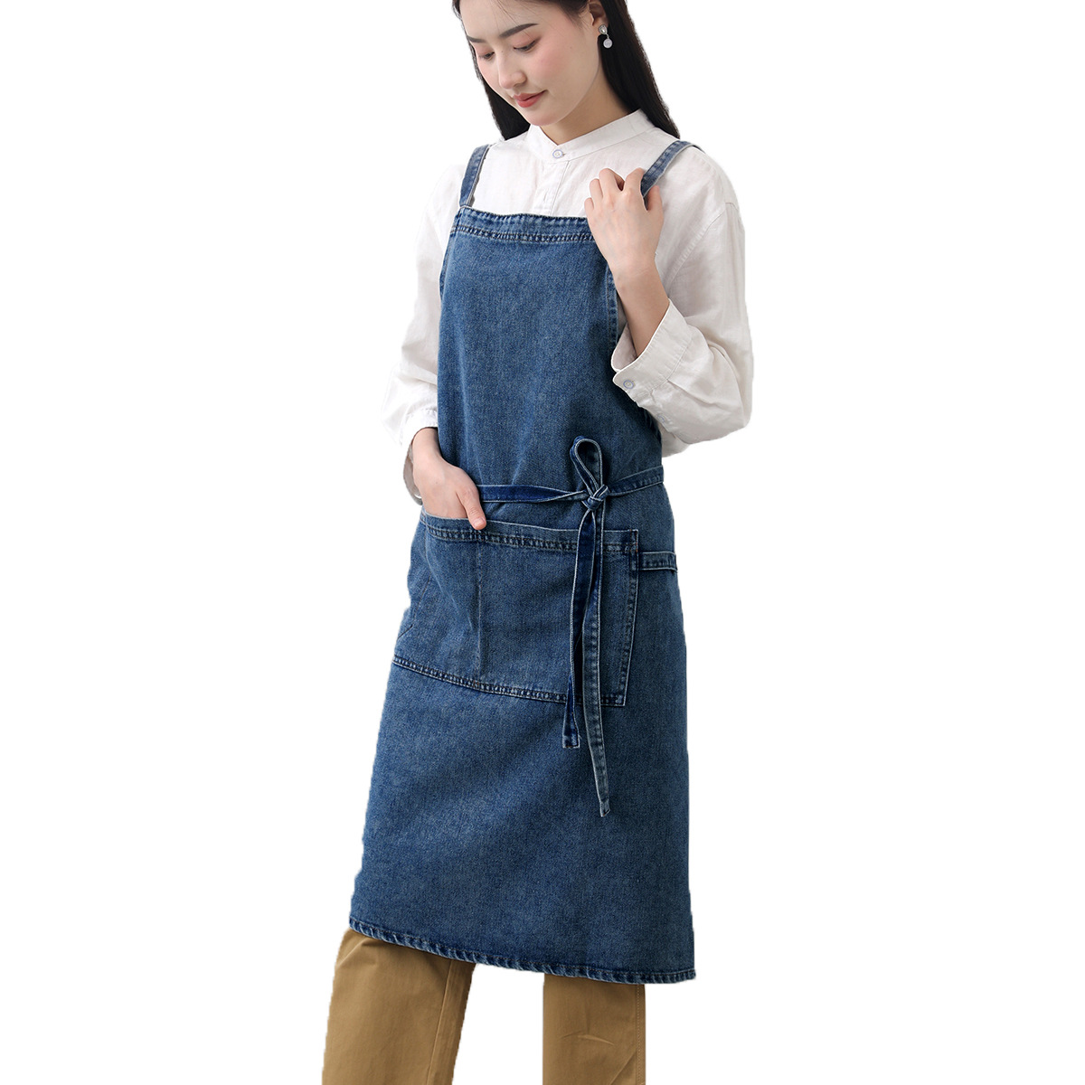Denim Apron Cotton Korean Canv - Home Cooking Work incelemesi ve fiyatı