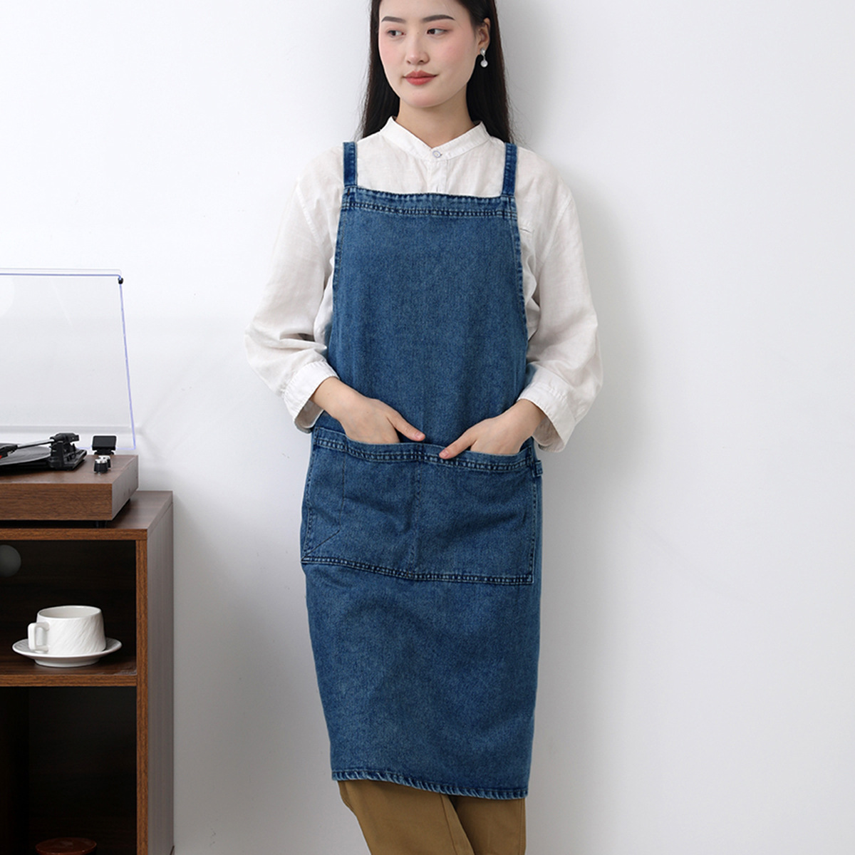 Denim Apron Cotton Korean Canv - Home Cooking Work incelemesi ve fiyatı