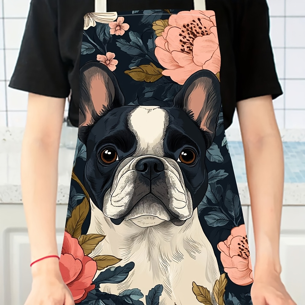 French Bulldog Floral Apron -  - Home Cooking In French incelemesi ve fiyatı