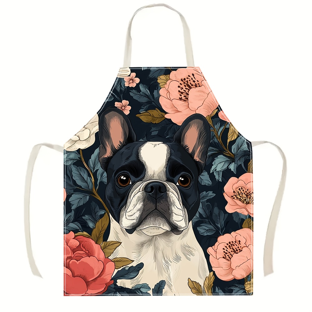 French Bulldog Floral Apron -  - Home Cooking In French incelemesi ve fiyatı