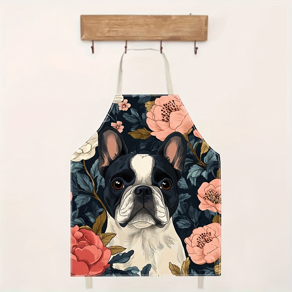 French Bulldog Floral Apron -  - Home Cooking In French incelemesi ve fiyatı