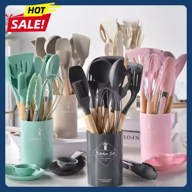 12Pcs Silicone Utensils Set No - Home Cooking Cookbook incelemesi ve fiyatı