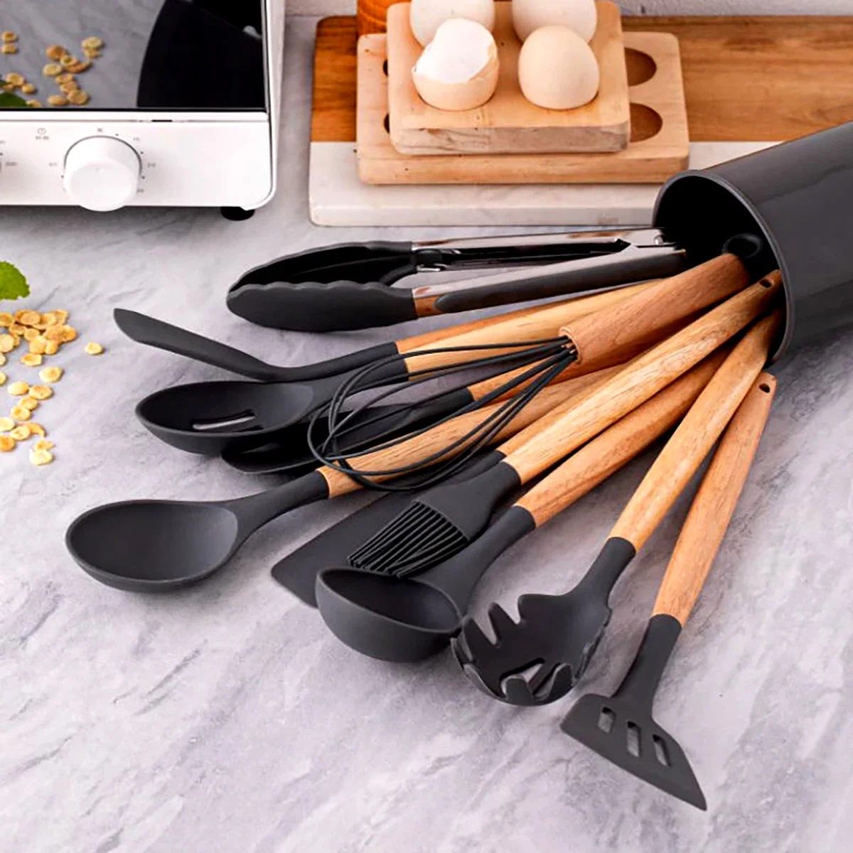 12Pcs Silicone Utensils Set No - Home Cooking Cookbook incelemesi ve fiyatı