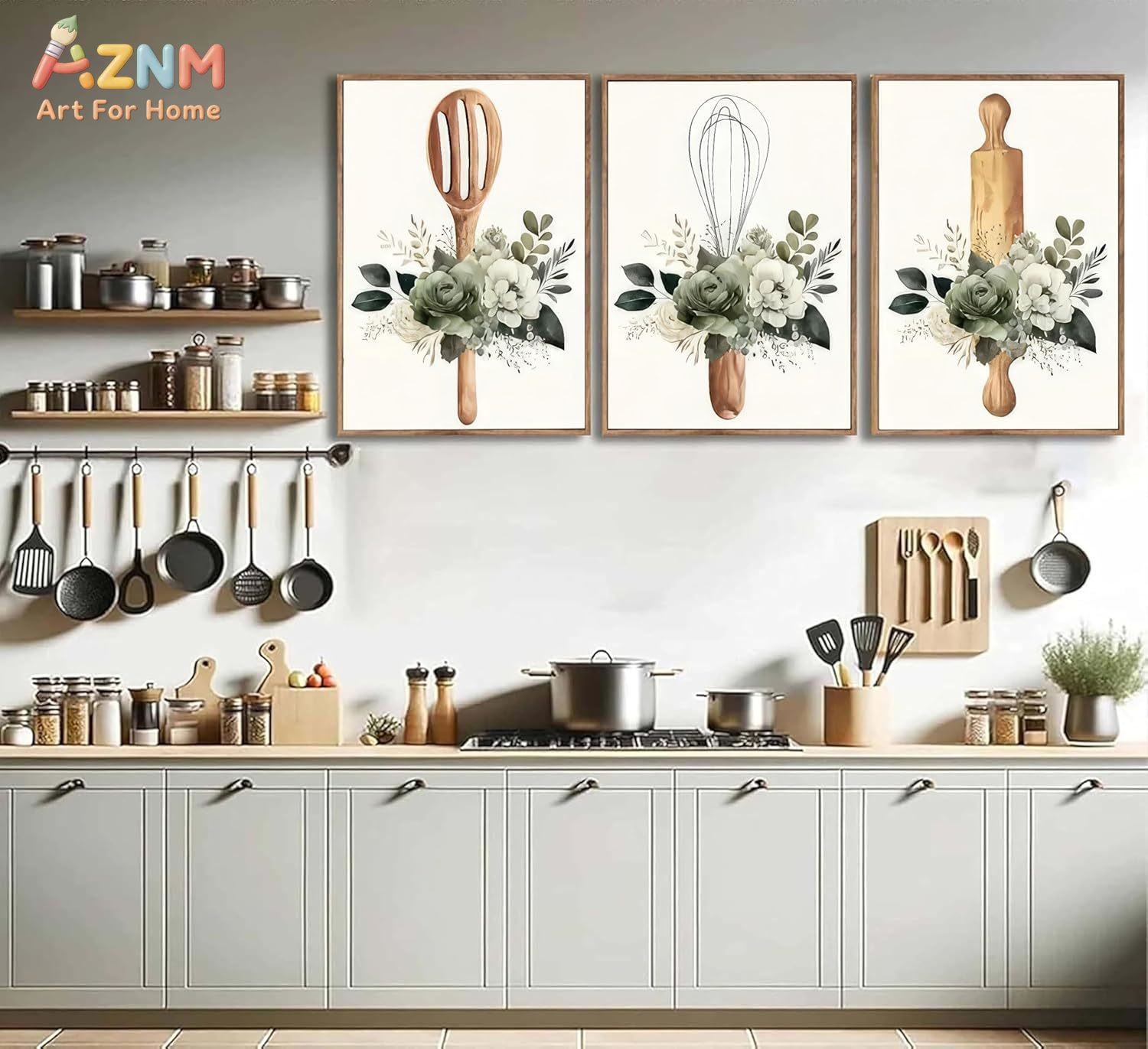 AZNM Kitchen Utensils Floral C - Home Cooking Utensils incelemesi ve fiyatı