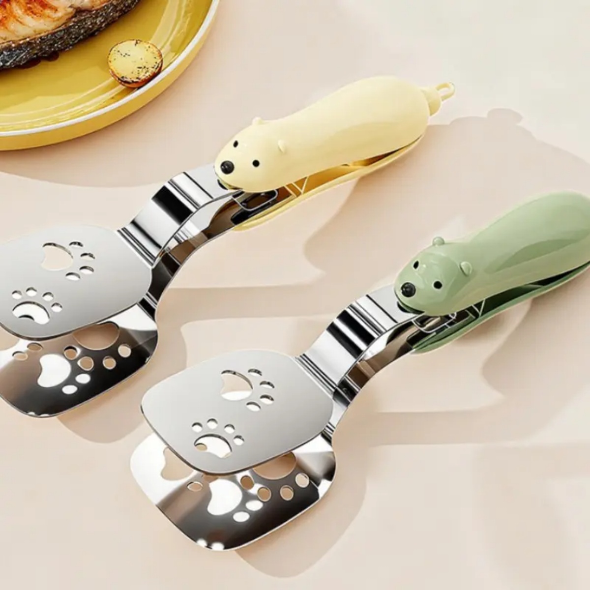 1/2pcs Bear Fish Tongs Flipper - Home Cooking Utensils incelemesi ve fiyatı