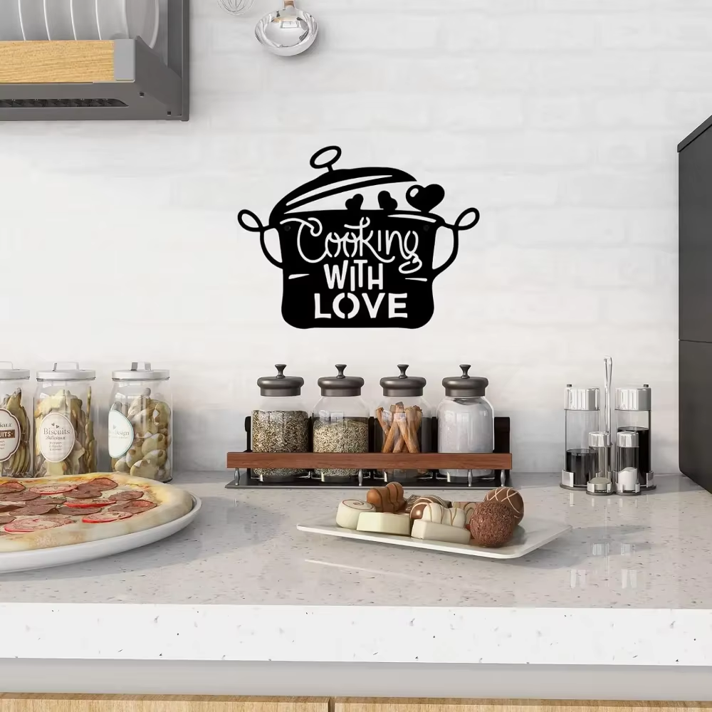 Black Metal Kitchen Pot Sign C - Home Cooking Utensils incelemesi ve fiyatı