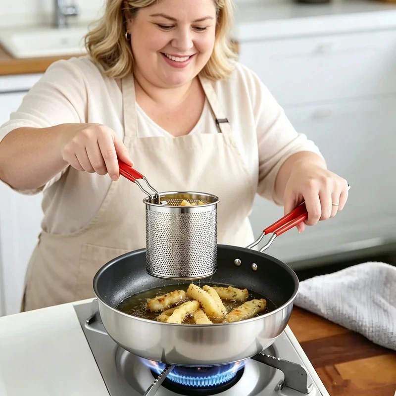 Stainless Steel Deep Fryer Pot - Home Cooking In French incelemesi ve fiyatı