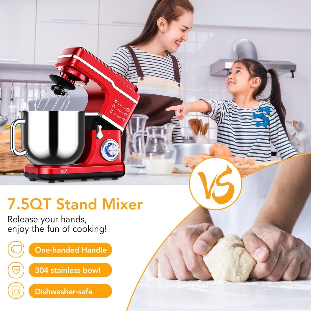 7.5 QT Stand Food Mixer, 10-Sp - Home Cooking Electric incelemesi ve fiyatı