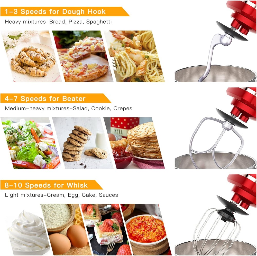 7.5 QT Stand Food Mixer, 10-Sp - Home Cooking Electric incelemesi ve fiyatı