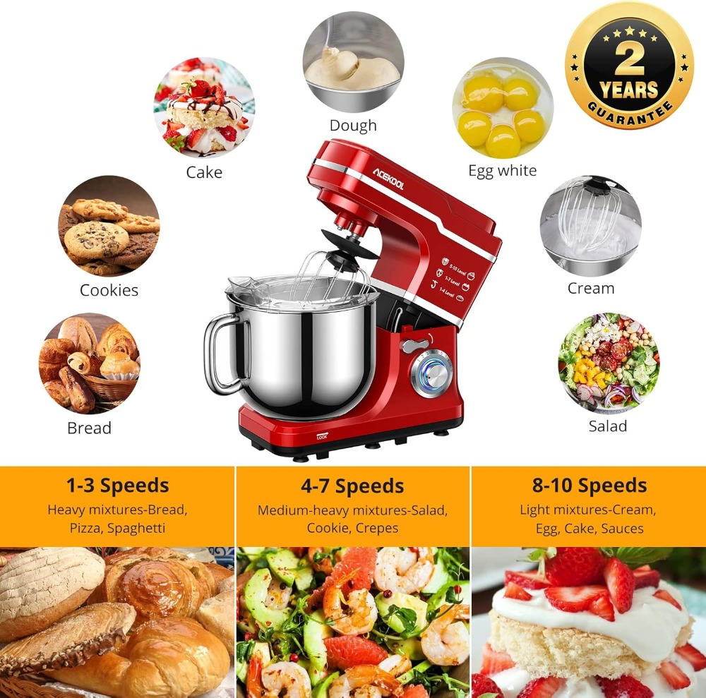 7.5 QT Stand Food Mixer, 10-Sp - Home Cooking Electric incelemesi ve fiyatı