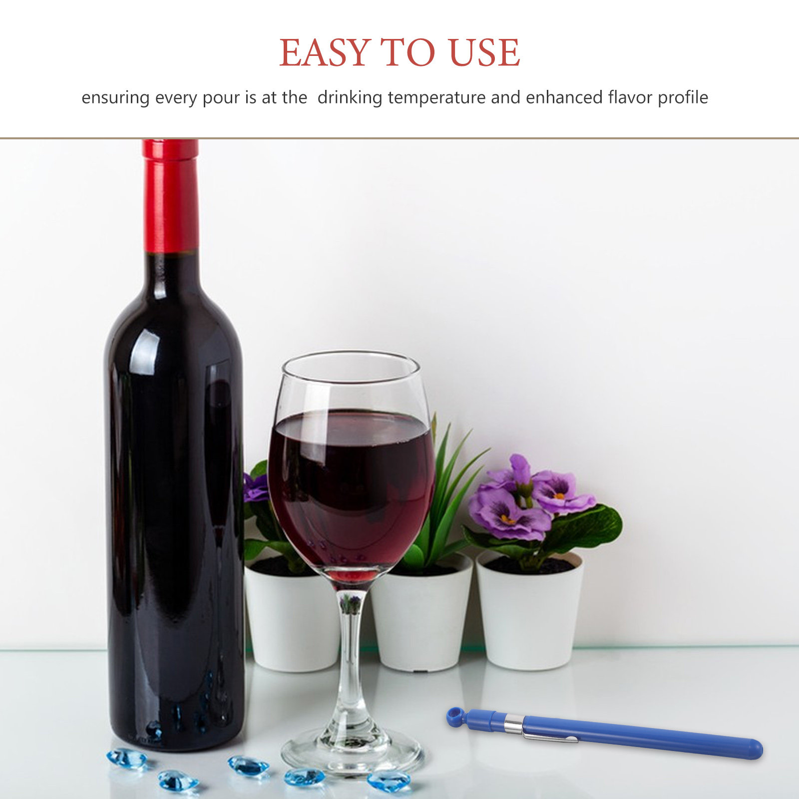 Easy Read Glass Wine Temperatu - Home Cooking Kitchen incelemesi ve fiyatı