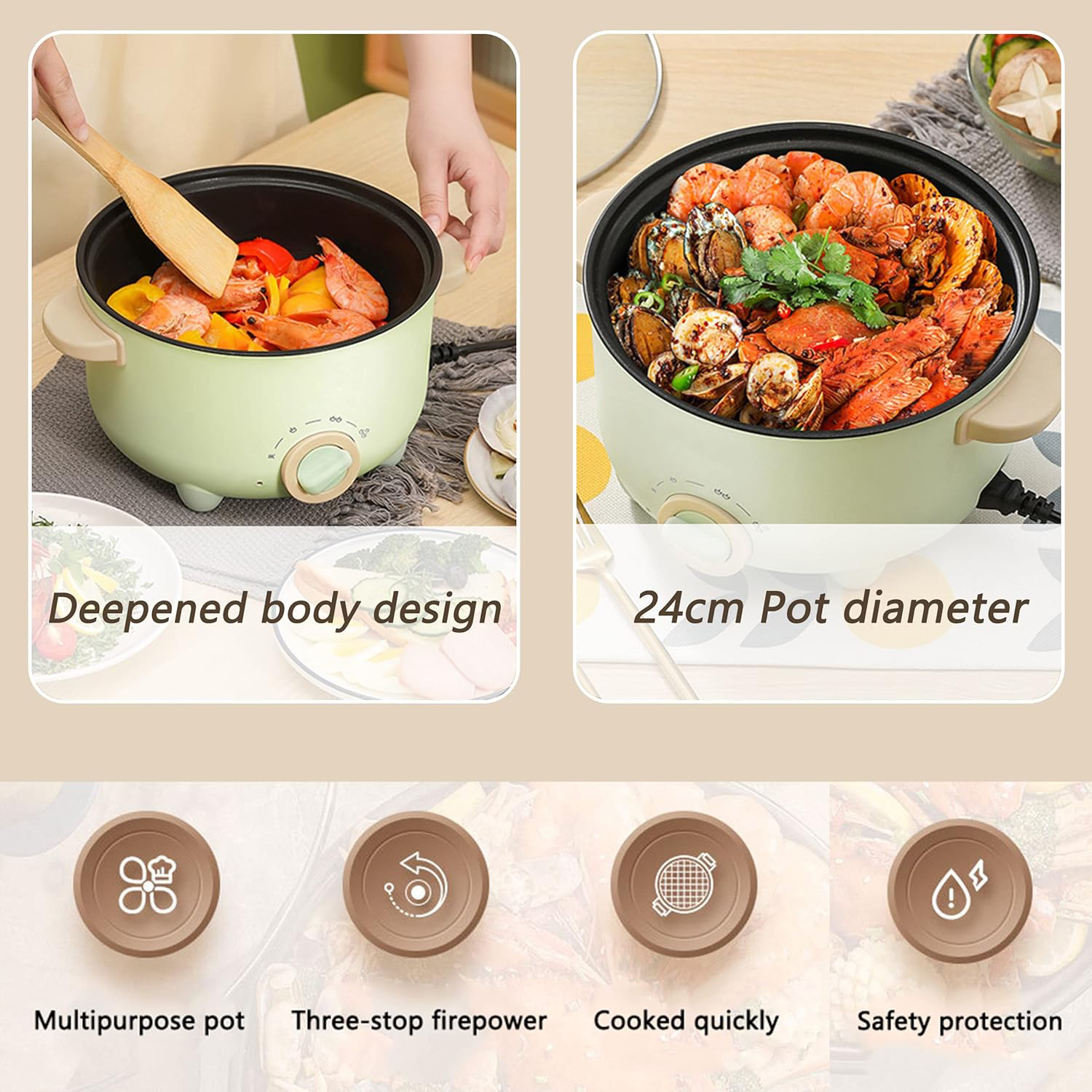 Mini Multifunction 3L Rice Coo - Home Cooking Electric incelemesi ve fiyatı
