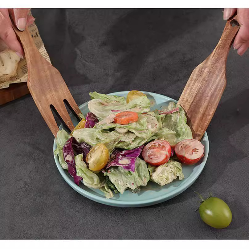 Wooden Salad Server, Wood Sala - Home Cooking Cookbook incelemesi ve fiyatı