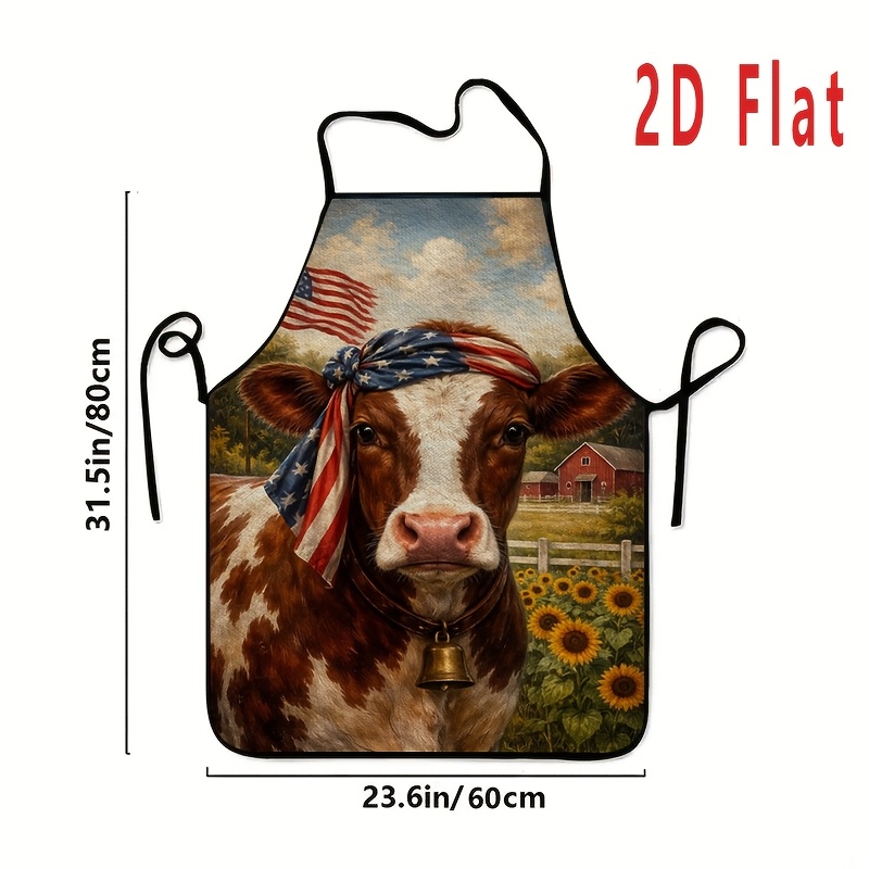 1 piece 2D flat patriotic cow  - Home Cooking Work incelemesi ve fiyatı