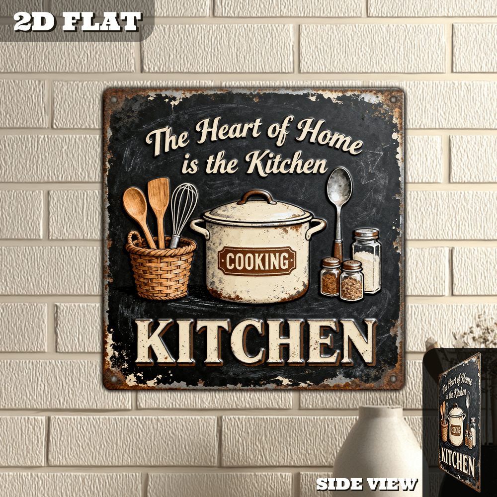 Vintage Metal Kitchen Wall Dec - Home Cooking Kitchen incelemesi ve fiyatı