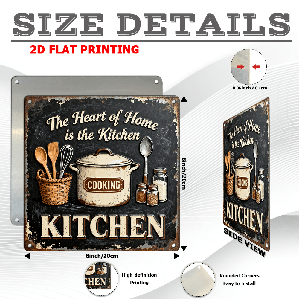 Vintage Metal Kitchen Wall Dec - Home Cooking Kitchen incelemesi ve fiyatı