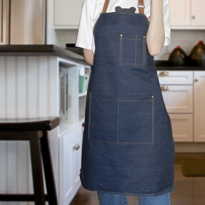 Denim Work Apron for Men Women - Home Cooking Work incelemesi ve fiyatı