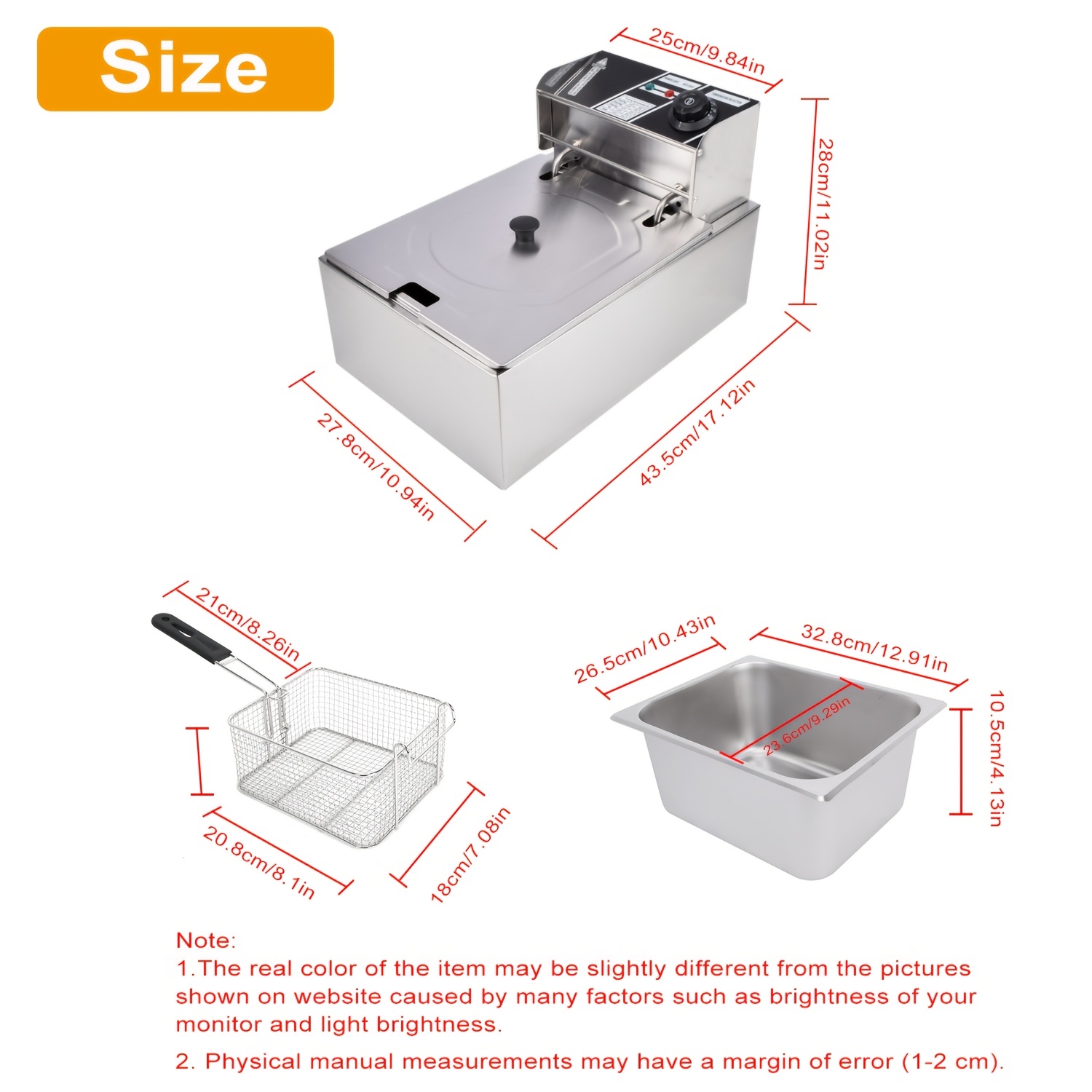 1.59gal Electric Deep Fryer, w - Home Cooking Electric incelemesi ve fiyatı