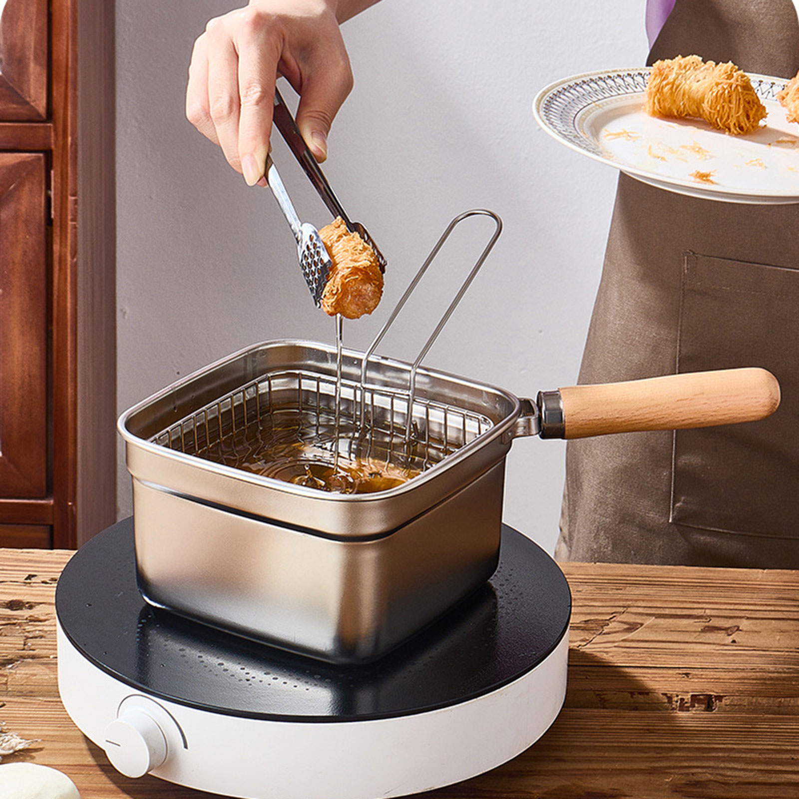 Mini Deep Fryer Pot for Campin - Home Cooking In French incelemesi ve fiyatı