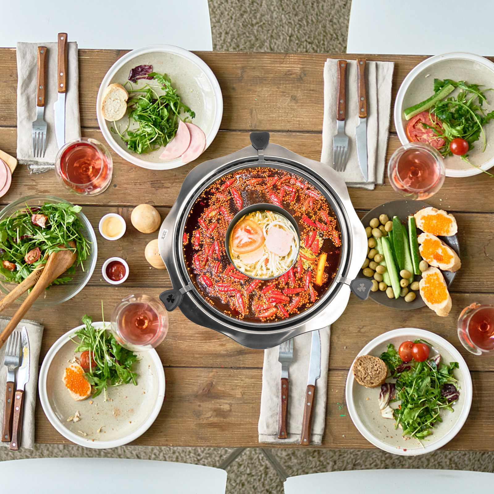 Rotating Hot Pot Stainless Ste - Home Cooking Utensils incelemesi ve fiyatı