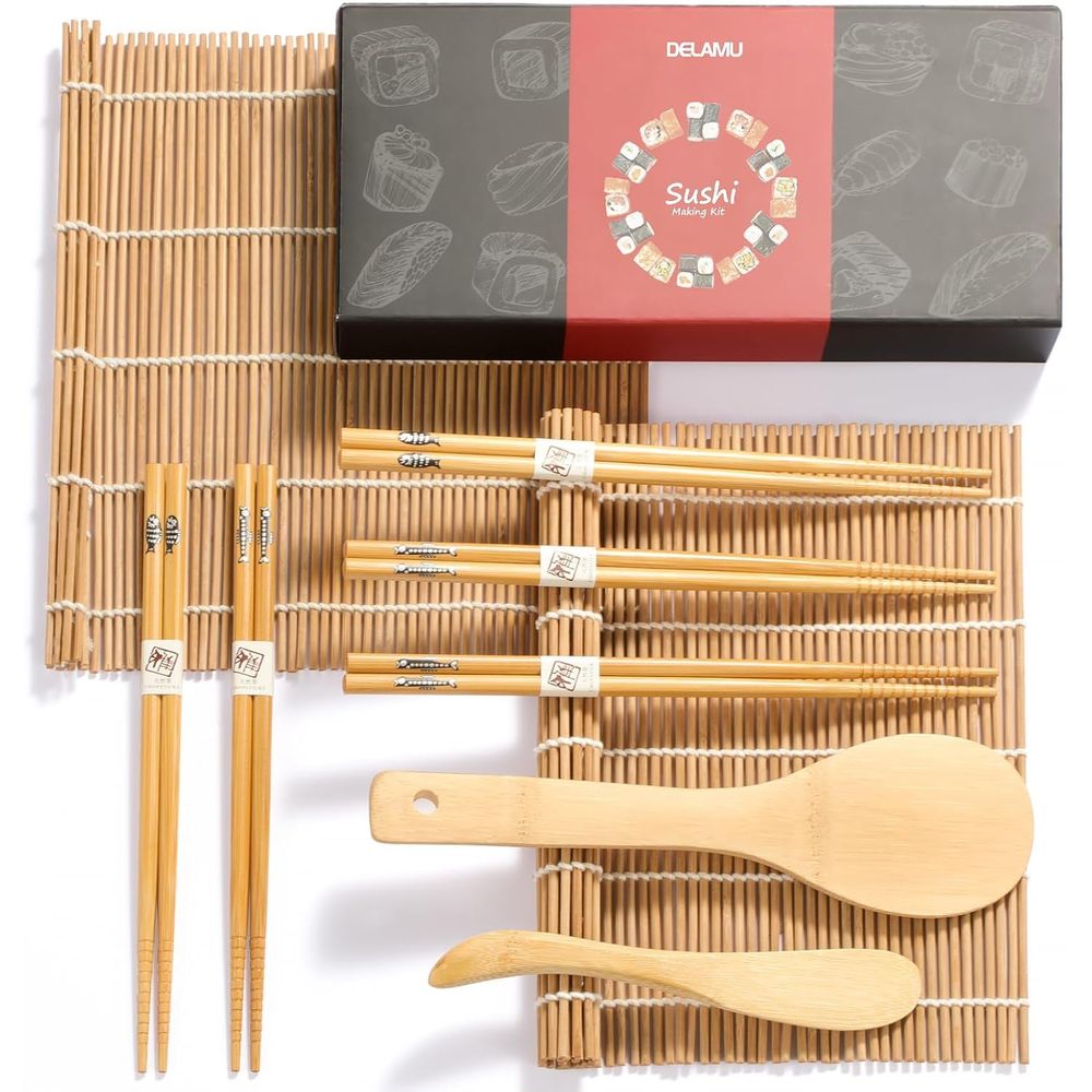 Premium Sushi Kit with Bamboo  - Sushi Mat Bamboo incelemesi ve fiyatı